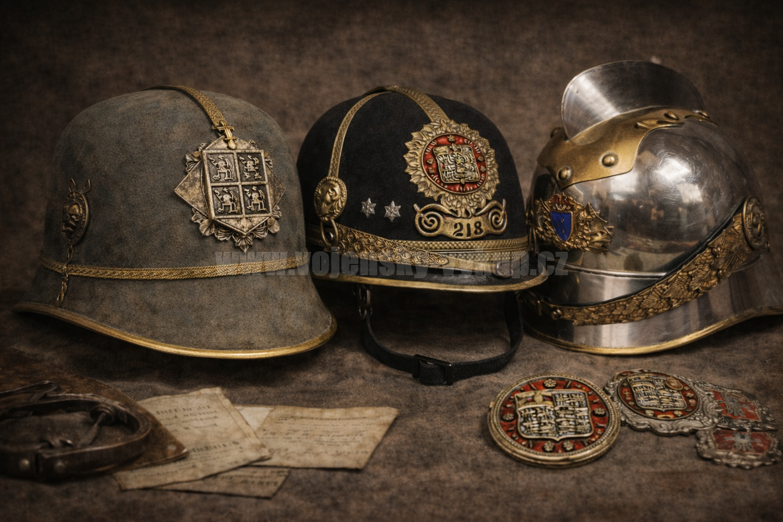 Vojenské čepice a brigadýrky